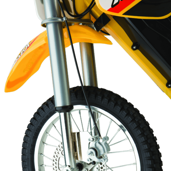 MX650 YE FrontWheel.png e1518325379133 - Razor MX650 Dirt Rocket Review